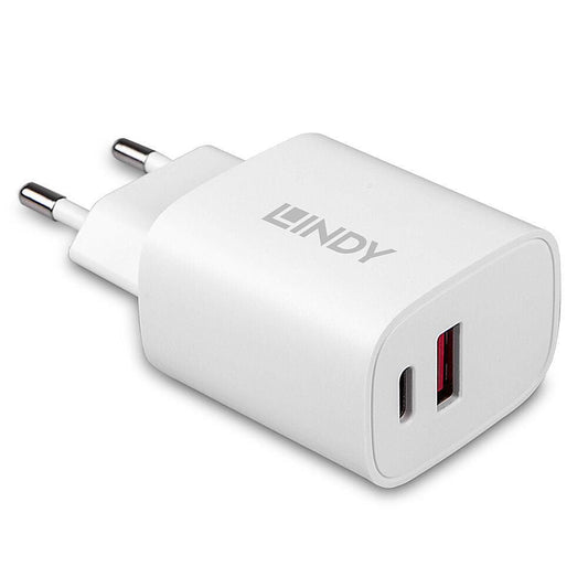 Lindy 73413 Smart Device Charger – Universal AC Fast Charging 20W White