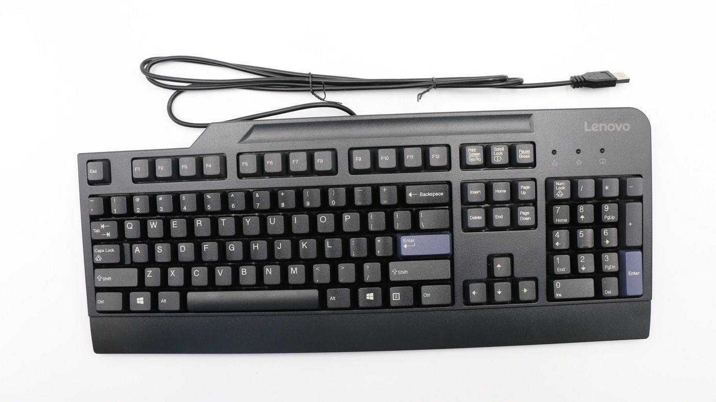 Lenovo 00XH537 USB Keyboard – QWERTY 109-Key Ergonomic Office Keyboard