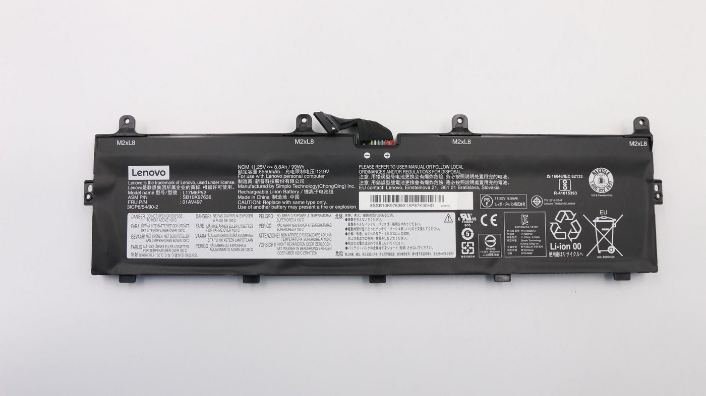 Lenovo FRU01AV497 Internal Battery – 6-Cell 99Wh Li-ion