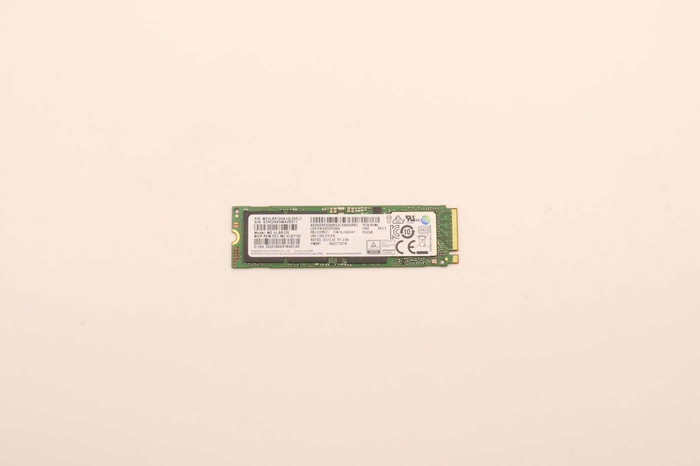Lenovo 01FR511 Internal SSD – M.2 2280 512GB PCIe 3.0 x4 NVMe