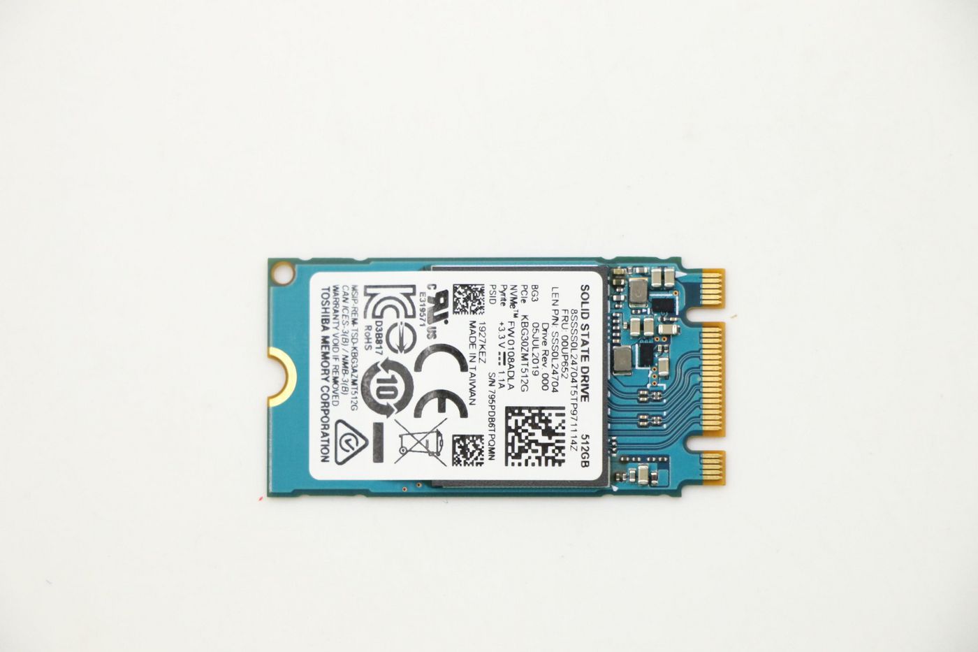 Lenovo 00UP652-RFB Internal SSD – 512GB M.2 2242 NVMe Refurbished