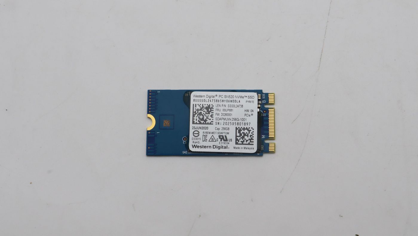 Lenovo 00UP681 Internal SSD – M.2 PCIe NVMe 256GB Gen3x2 RoHS