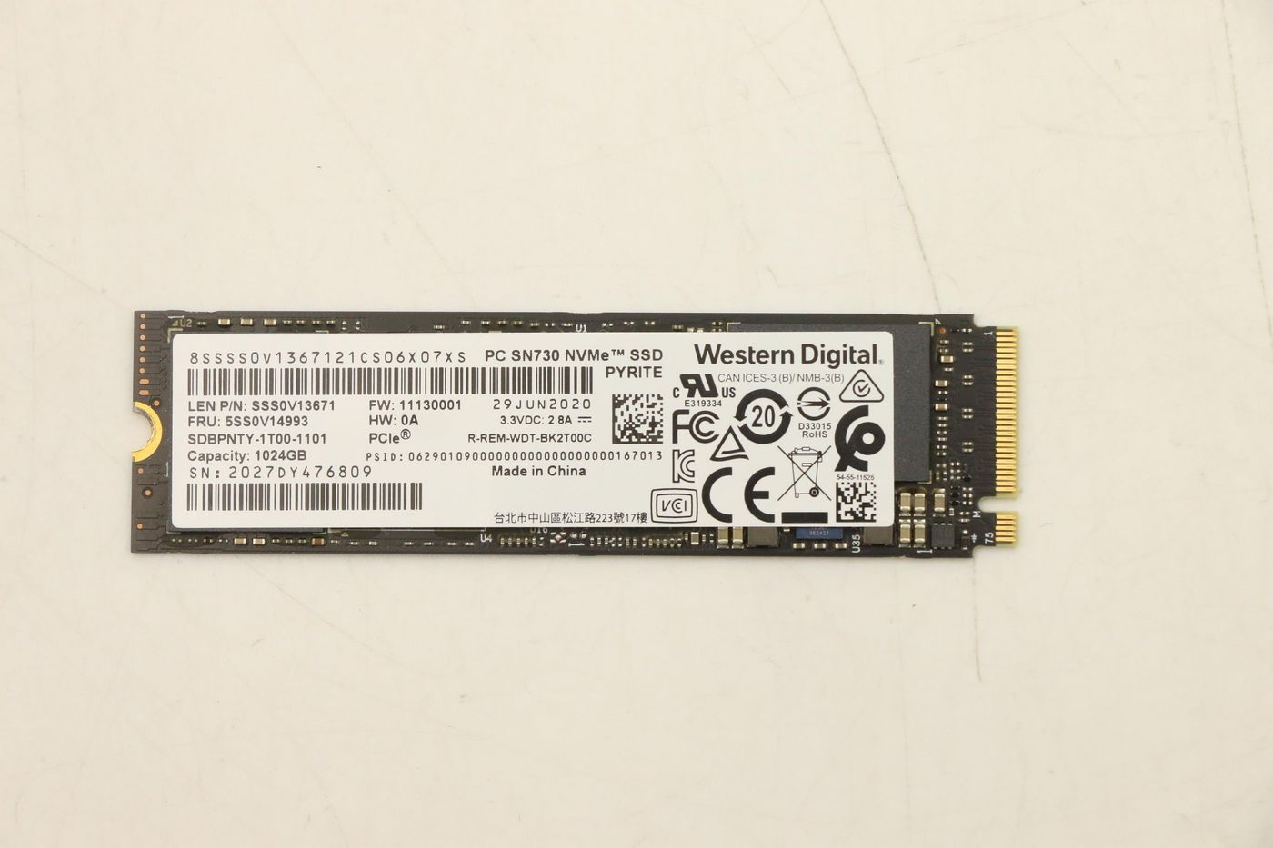 Lenovo 5SS0V14993 M.2 PCIe SSD 1TB – NVMe 1.3, 3400MB/s, 6 Month Warranty