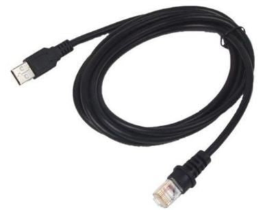 Honeywell CBL-420-300-C00 RS232 3m Coiled Cable – 10-Pin Modular, Black