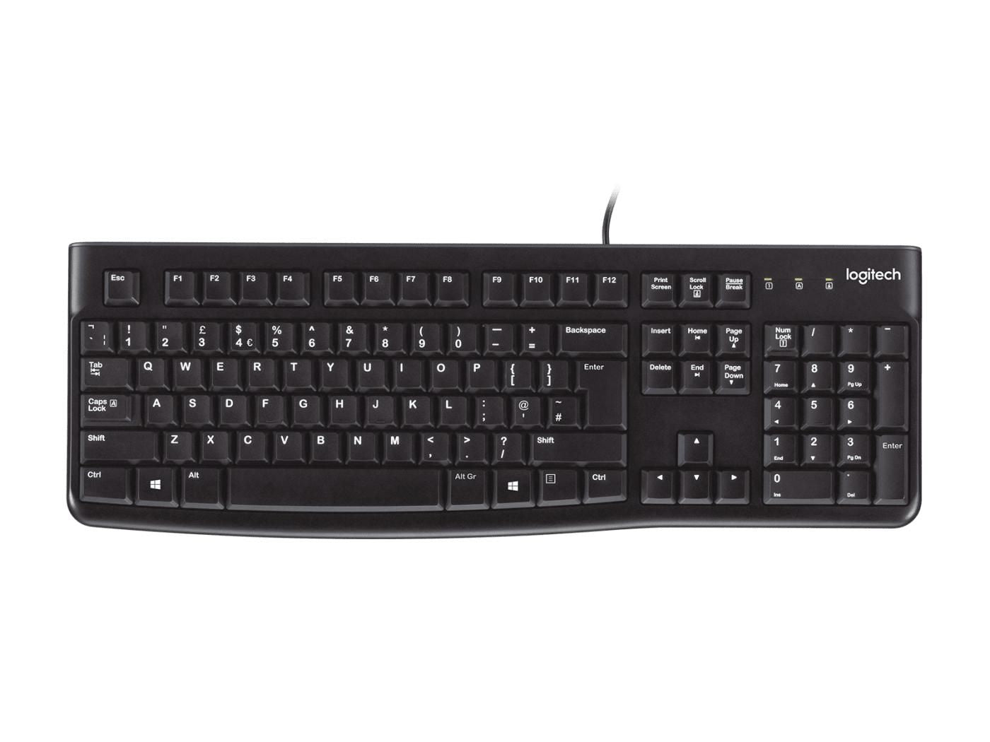 Logitech 920-002509 Keyboard – Wired USB Full-Size UK Layout