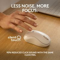 Logitech 910-007120 M240 Silent Bluetooth Mouse – Wireless, White, Ambidextrous