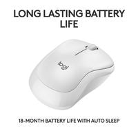 Logitech 910-007120 M240 Silent Bluetooth Mouse – Wireless, White, Ambidextrous