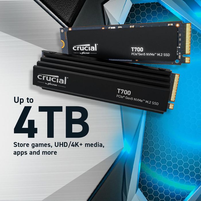 Crucial CT2000T700SSD5 2TB M.2 PCIe Gen 5.0 NVMe 2.0 Internal SSD