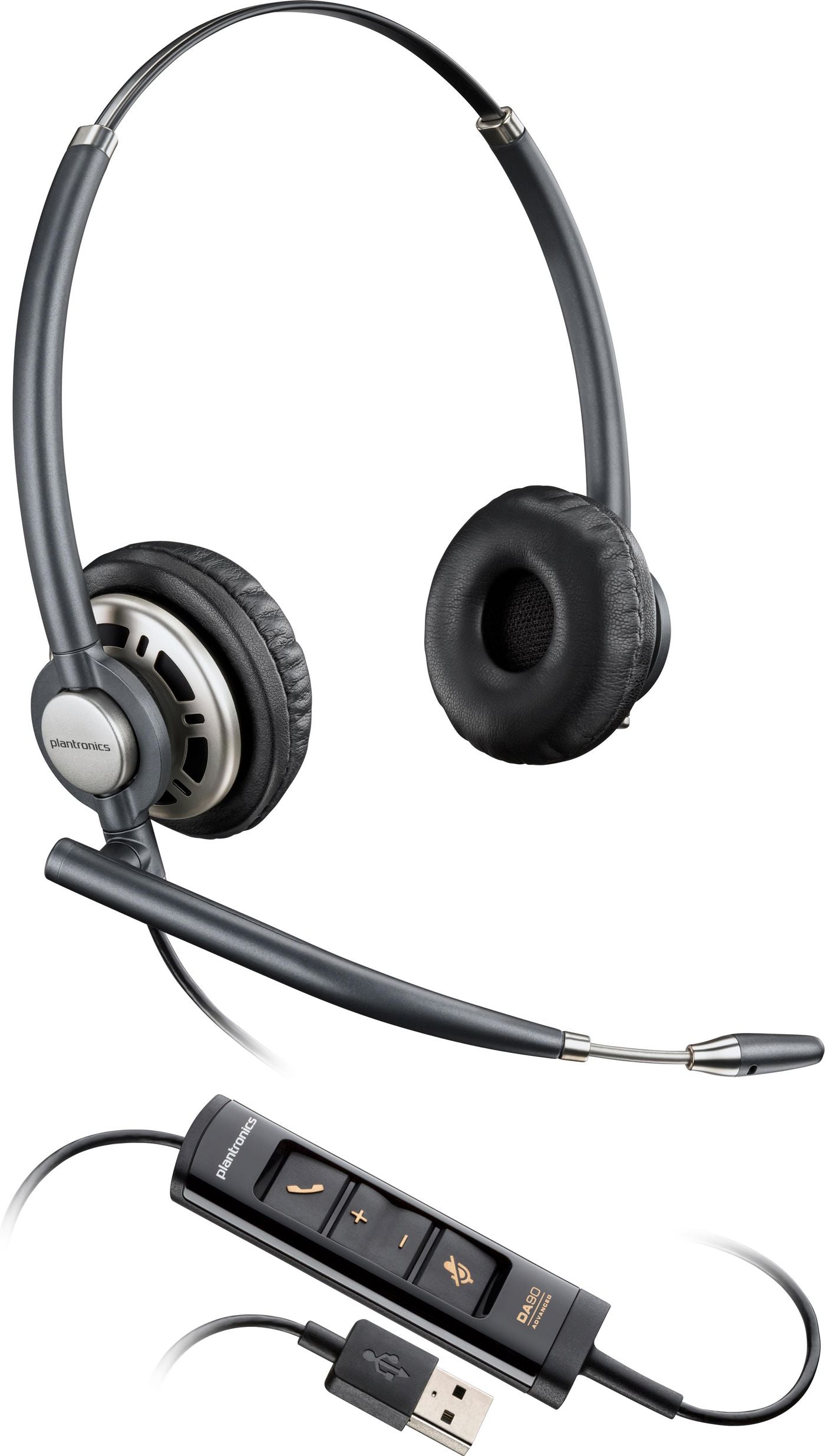 HP 783M6AA Stereo Headset – USB-A, Binaural, Noise Cancelling, Black