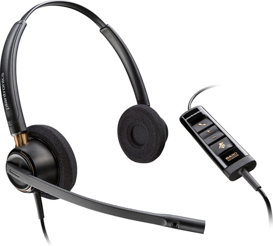 HP 783R2AA Stereo Headset – USB-A, Binaural, In-line Control, 53dB SNR