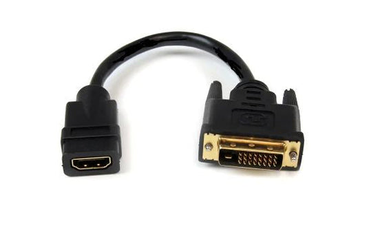 Garbot 31.20.9001 DVI-D to HDMI Adapter Cable, Male to Female, 15cm, Black