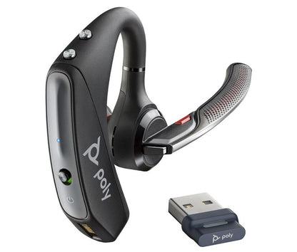 HP 7K2E1AA Voyager 5200 UC Monaural Bluetooth Headset with USB-A Dongle