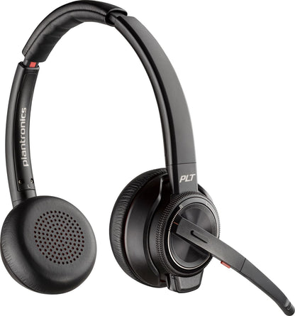 HP 8D3H8AA#ABB Savi 8220-M Office Stereo DECT Wireless Headset – Binaural, Noise-Cancelling