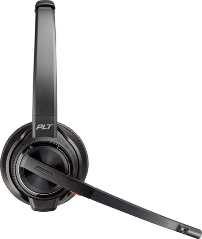 HP 8D3H8AA#ABB Savi 8220-M Office Stereo DECT Wireless Headset – Binaural, Noise-Cancelling