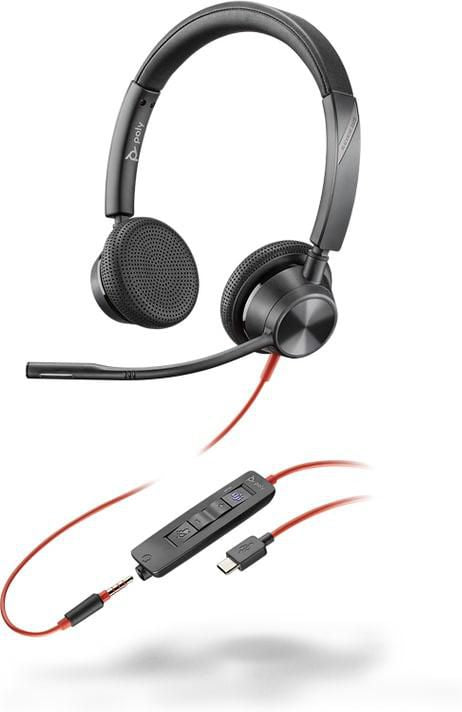 HP 8X222AA Stereo Headset – Binaural USB-C 3.5mm Omnidirectional Mic