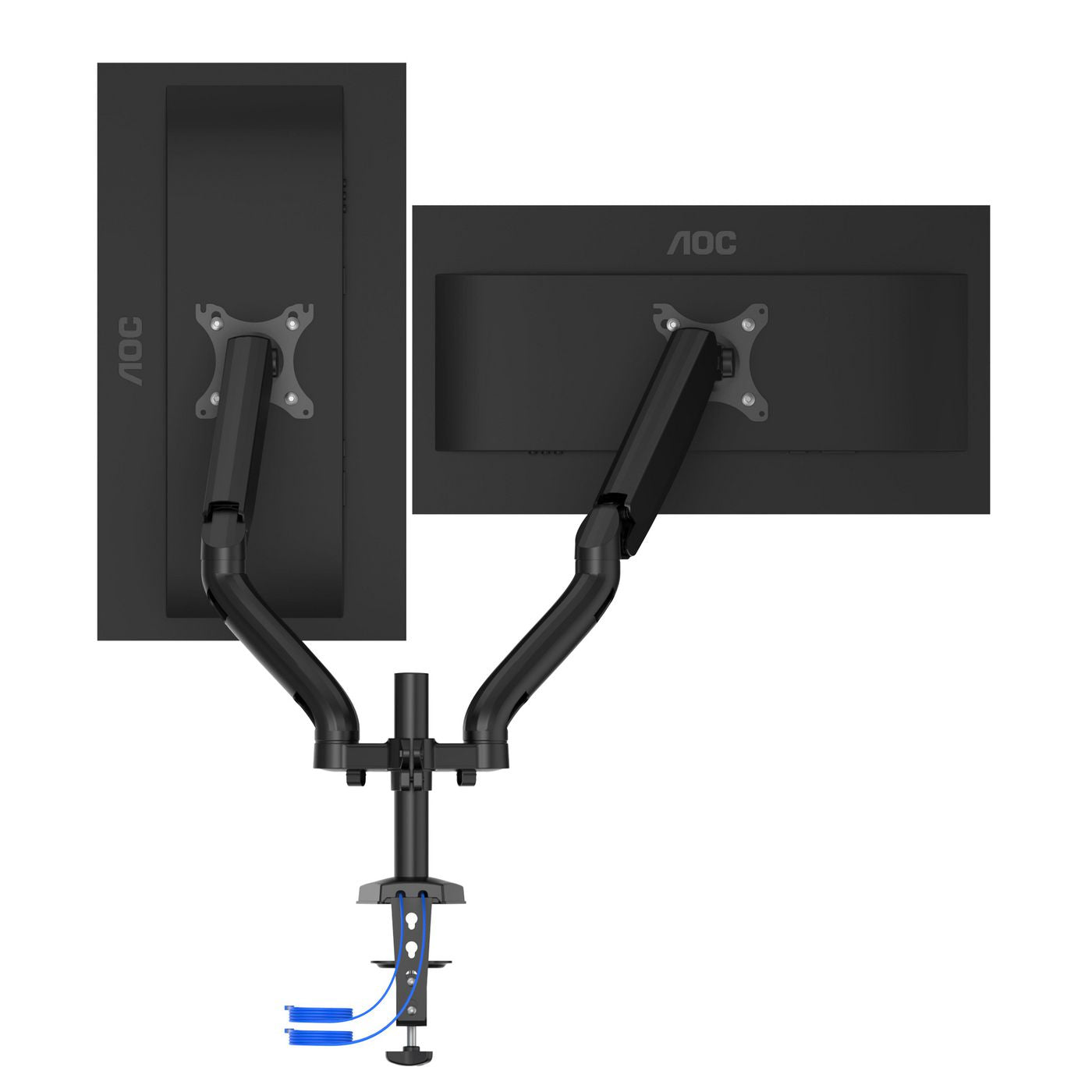 AOC AD110DX Monitor Mount – Dual Arm Adjustable Stand, Sturdy Design