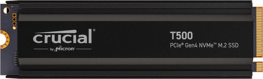 Crucial CT1000T500SSD5 1TB M.2 Gen4 NVMe SSD with Heatsink – PS5 & PC Compatible