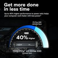 Crucial CT1000T500SSD5 1TB M.2 Gen4 NVMe SSD with Heatsink – PS5 & PC Compatible