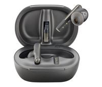 HP 7Y8G4AA Poly Voyager Free 60+ UC Carbon Black Earbuds with BT700 USB-C Adapter & Touchscreen Charge Case