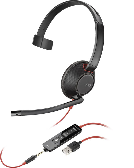 HP 80R98AA Blackwire 5210 Monaural USB-A Headset – Noise Cancelling, SoundGuard