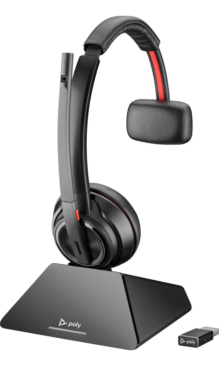 HP 8Y9C3AA#ABB Monaural DECT Wireless Headset – Noise Cancelling, Black