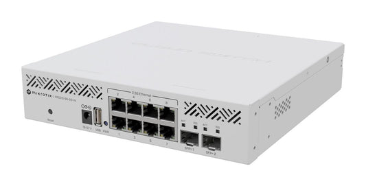 MikroTik CRS310-8G+2S+IN Managed Network Switch – 8x 2.5G Ethernet, 2x SFP+, White