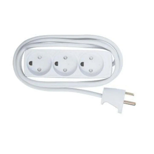 MicroConnect GRU035WDK Power Extension Lead 5m 3-Way Type K Socket White