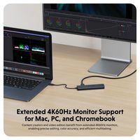 Hyper HD4003GL USB-C Hub – 7-Port 4K 60Hz HDMI, 100W PD, 10Gbps, SD