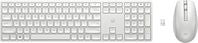 HP 4R016AA#ABN Wireless Keyboard and Mouse Combo – White, Full-Size, 2.4GHz