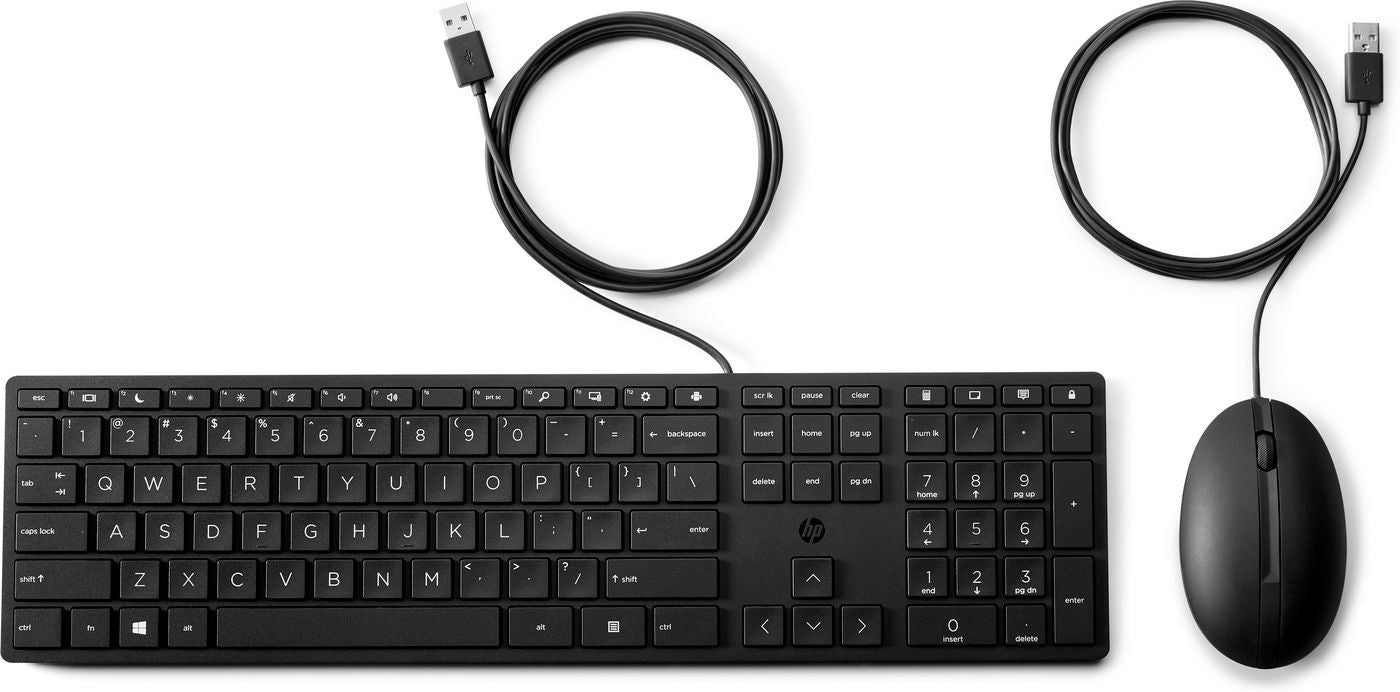 HP 9SR36AA#ABB Keyboard – Wired USB, UK Layout, Durable Office Keyboard