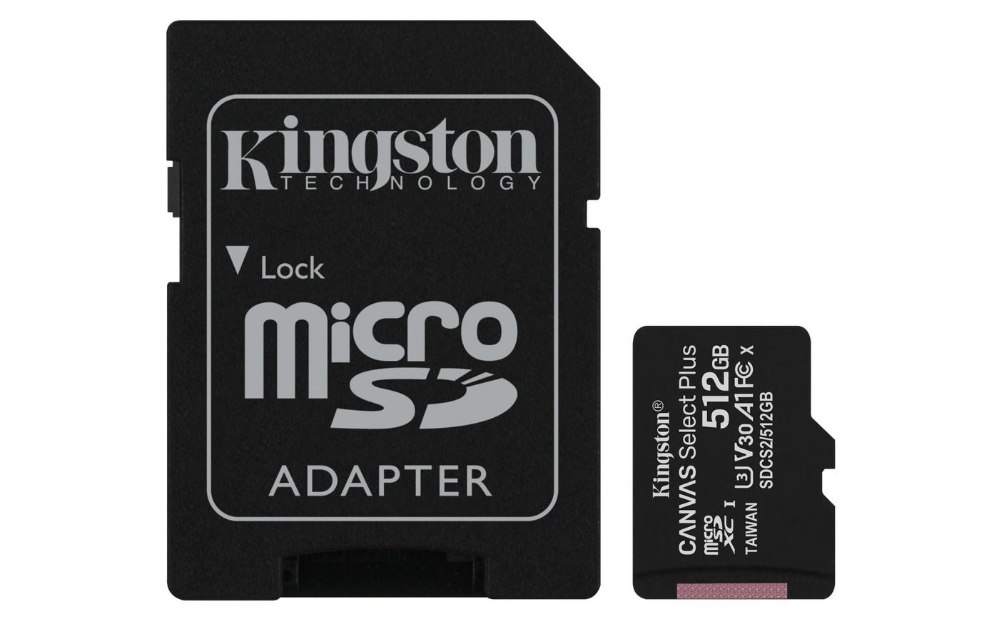 Kingston SDCS2/512GB microSDXC Memory Card – 512GB UHS-I Class 10 V30 A1