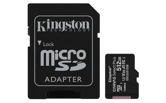 Kingston SDCS2/512GB microSDXC Memory Card – 512GB UHS-I Class 10 V30 A1