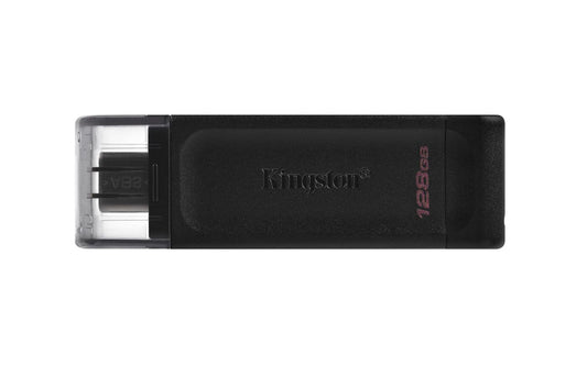 Kingston DT70/128GB USB Flash Drive – 128GB USB-C 3.2 Gen 1, Black