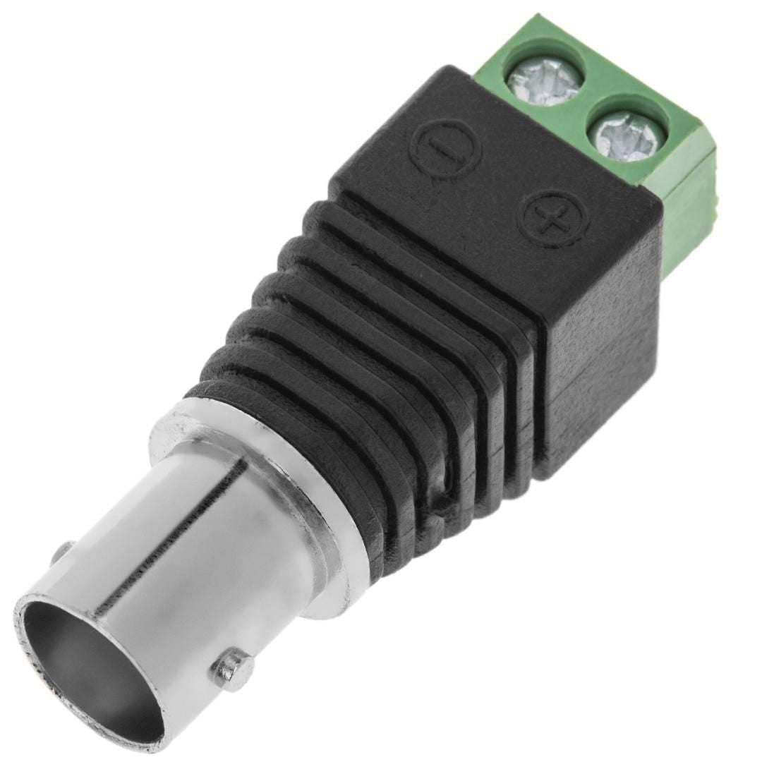 Noname ET-BNC-F Coaxial Connector – BNC Female to 2-Pin Terminal Block Adapter