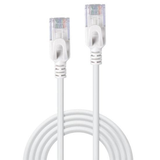 Lindy 47582 1m Cat6A U/UTP Ultra Slim Network Cable – Grey, 500MHz, RJ45, Snagless Connectors