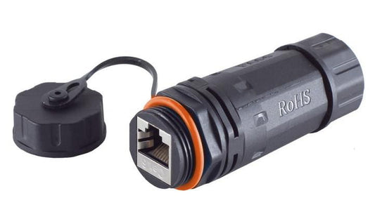 MicroConnect KONCAT6A68 RJ45 Plug CAT6a IP68 Outdoor Network Coupler Black