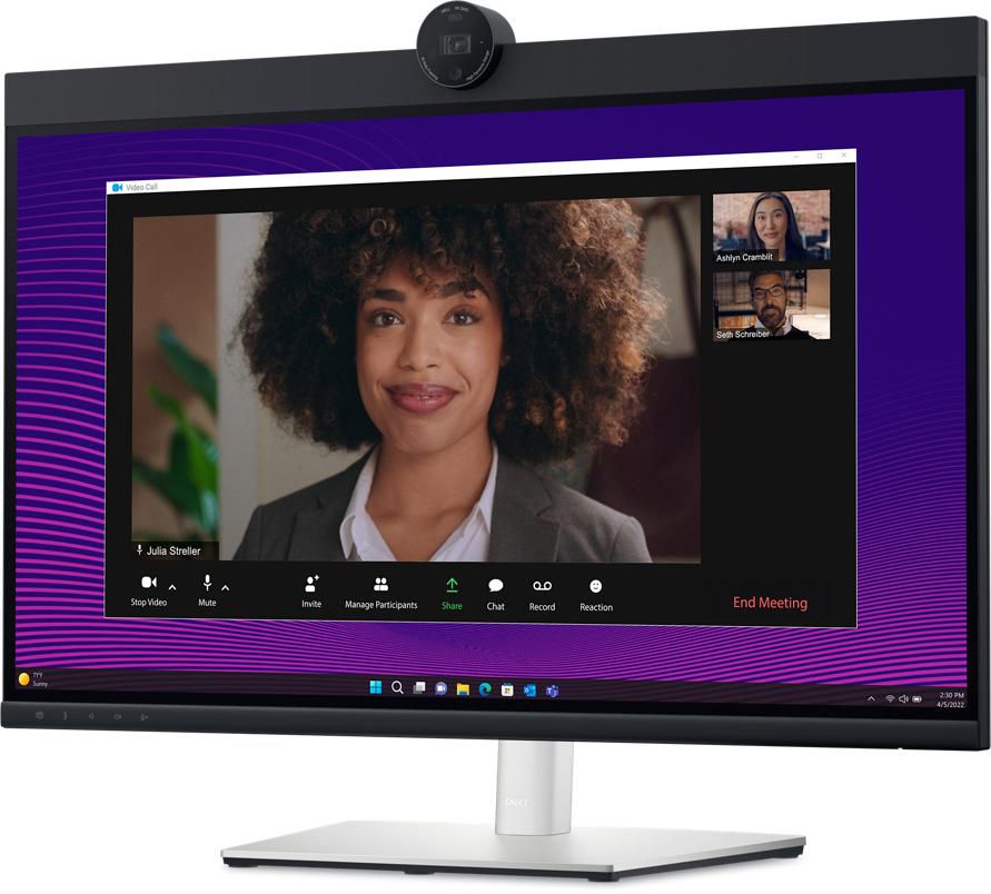Dell P2724DEB 27" Quad HD IPS LCD Monitor with USB Hub, Speakers, Black/Silver