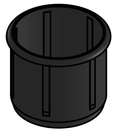 Ergonomic Solutions SP1-P22112-02 Mounting Kit – Plastic Anti-Wobble Sleeve, Black