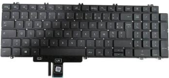 Dell TMPY3 Keyboard – French Backlit, 100 Keys, Windows 11