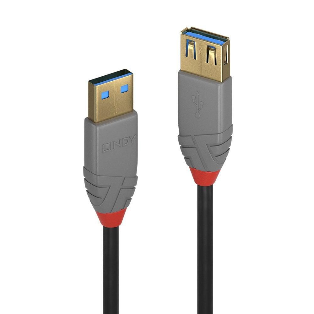 Lindy 36761 USB 3.2 Type A Extension Cable 1m 5Gbps Black