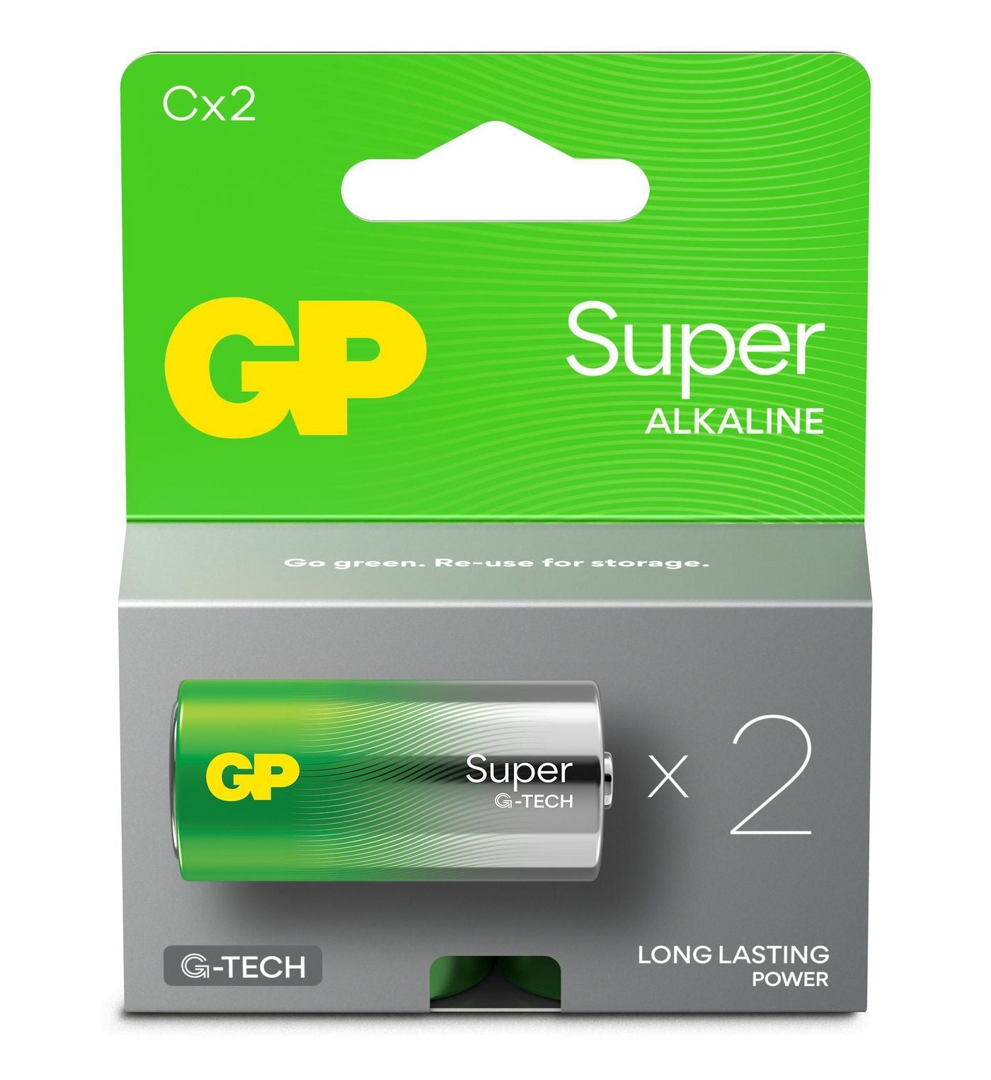GP 151424 Household Batteries – C LR14 1.5V Alkaline 2-Pack