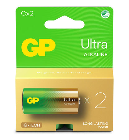GP 151435 GP Ultra Alkaline C Battery 2-Pack 1.5V LR14
