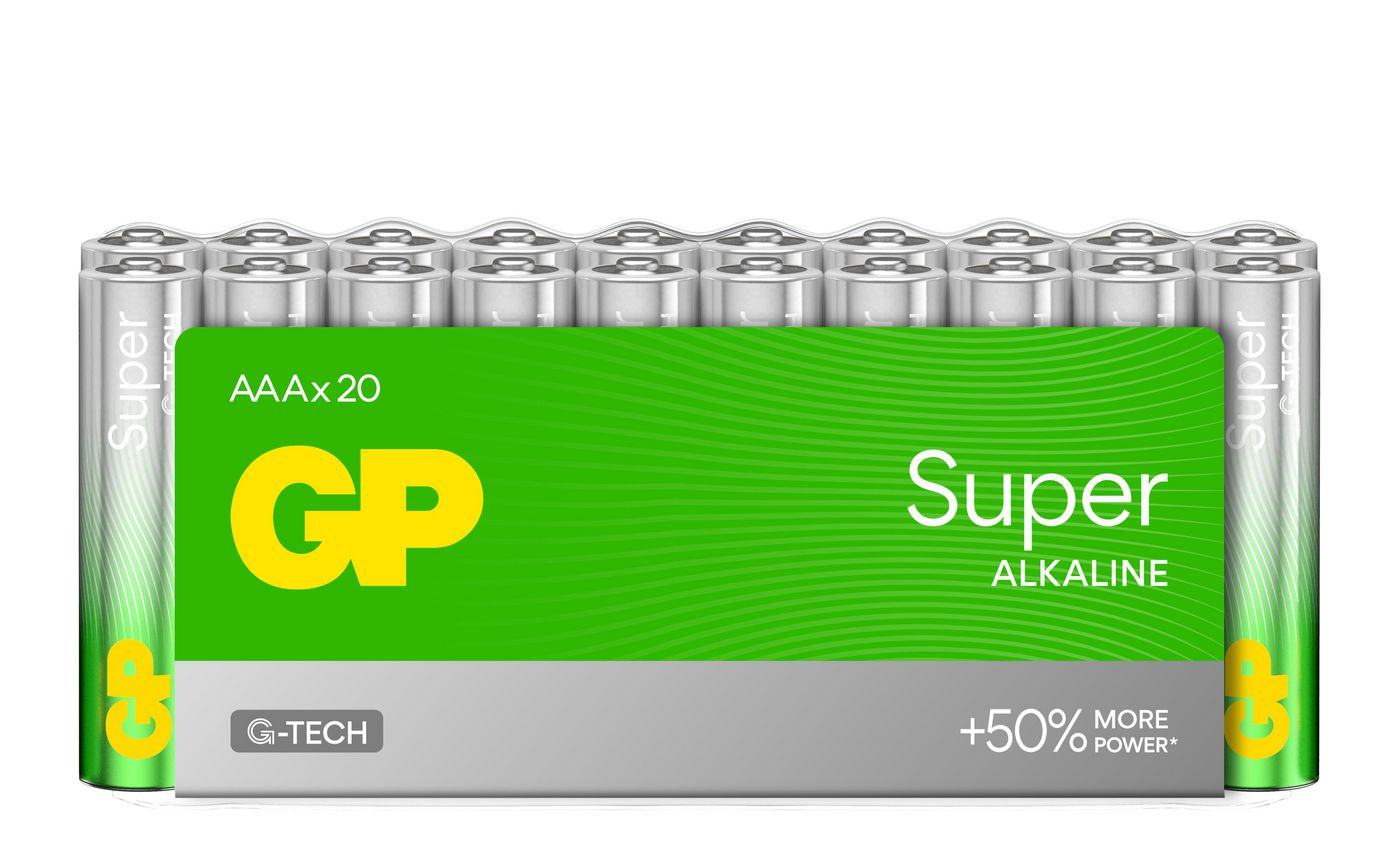 GP 151440 AAA Super Alkaline Batteries Pack of 20 – 1.5V LR03