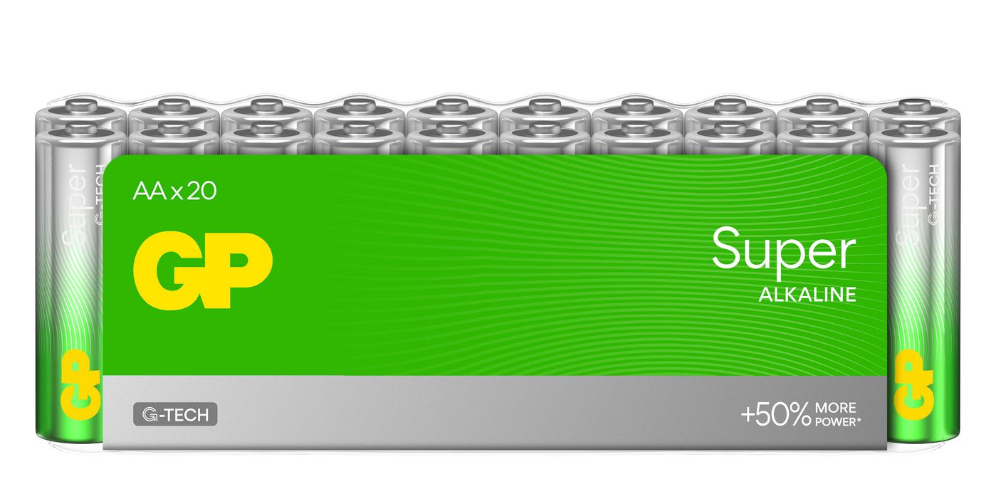 GP 151439 Household Batteries – AA Super Alkaline 1.5V 20-Pack