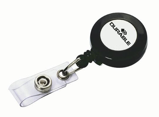 Durable 815258 Badge Reel – Charcoal Plastic Identity Badge Holder 85cm