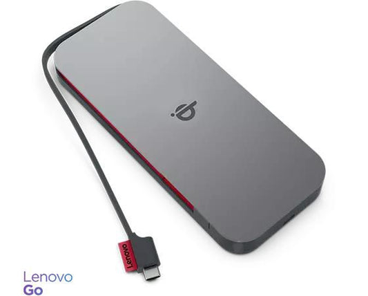 Lenovo G0A3LG1WWW Power Bank 10000mAh – Wireless Qi, 30W Fast Charge, Grey