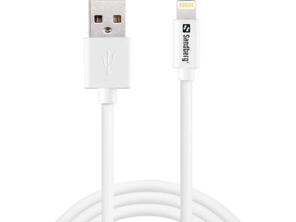 Sandberg 340-75 USBLightning MFI 1m Cable – White, USB A to Lightning