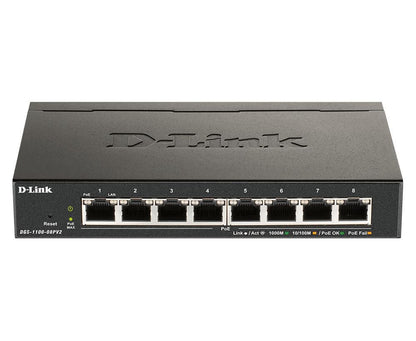 D-Link DGS-1100-08PV2/E 8-Port Gigabit PoE Managed Network Switch
