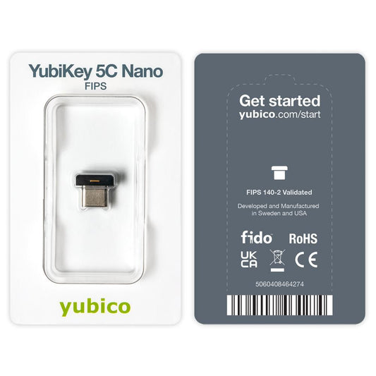 Yubico 5060408464274 YubiKey 5C Nano FIPS Hardware Authenticator USB Type-C