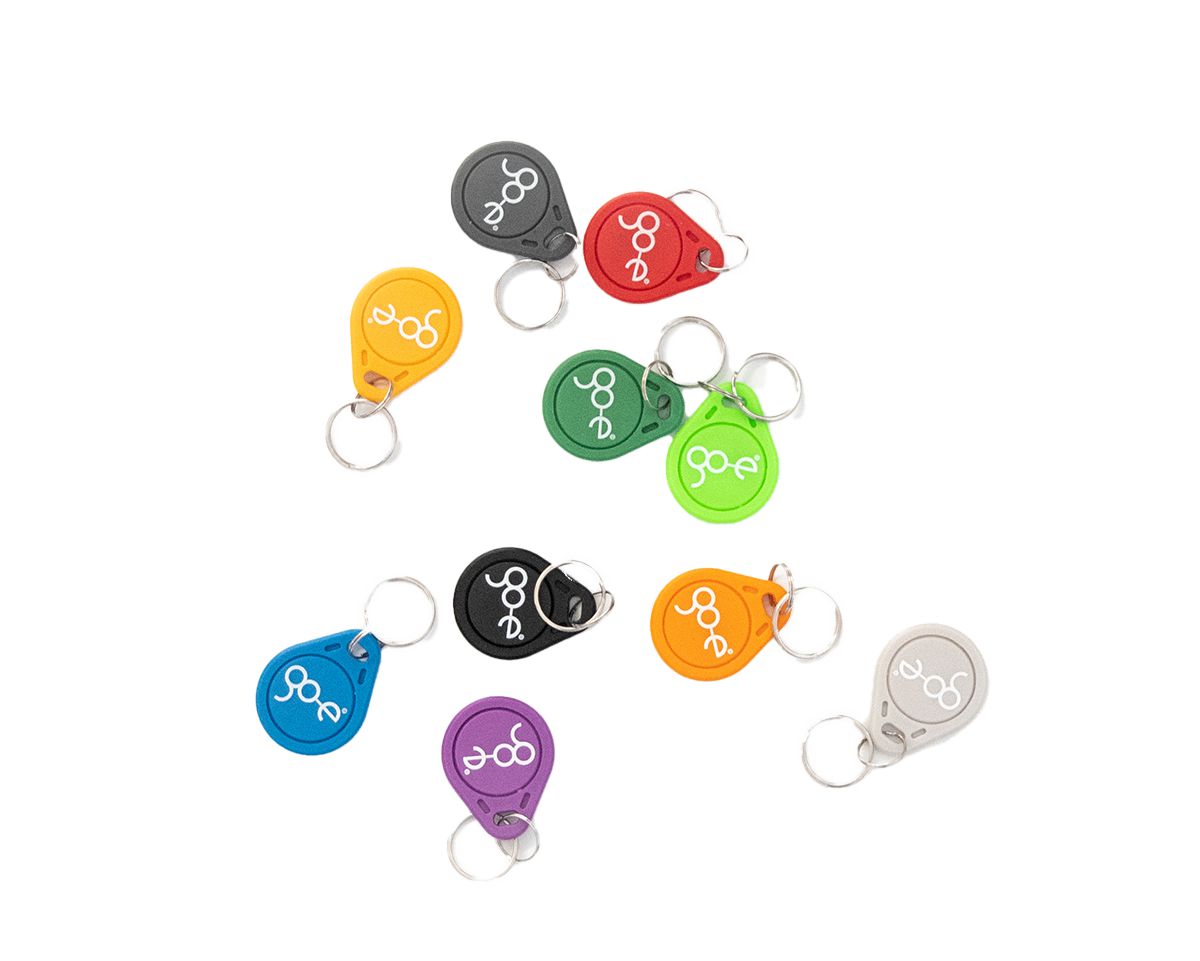 go-e CH-10-12 RFID Tags – Multicolour Key Fob 10 Pack